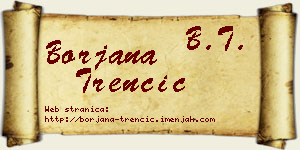 Borjana Trenčić vizit kartica